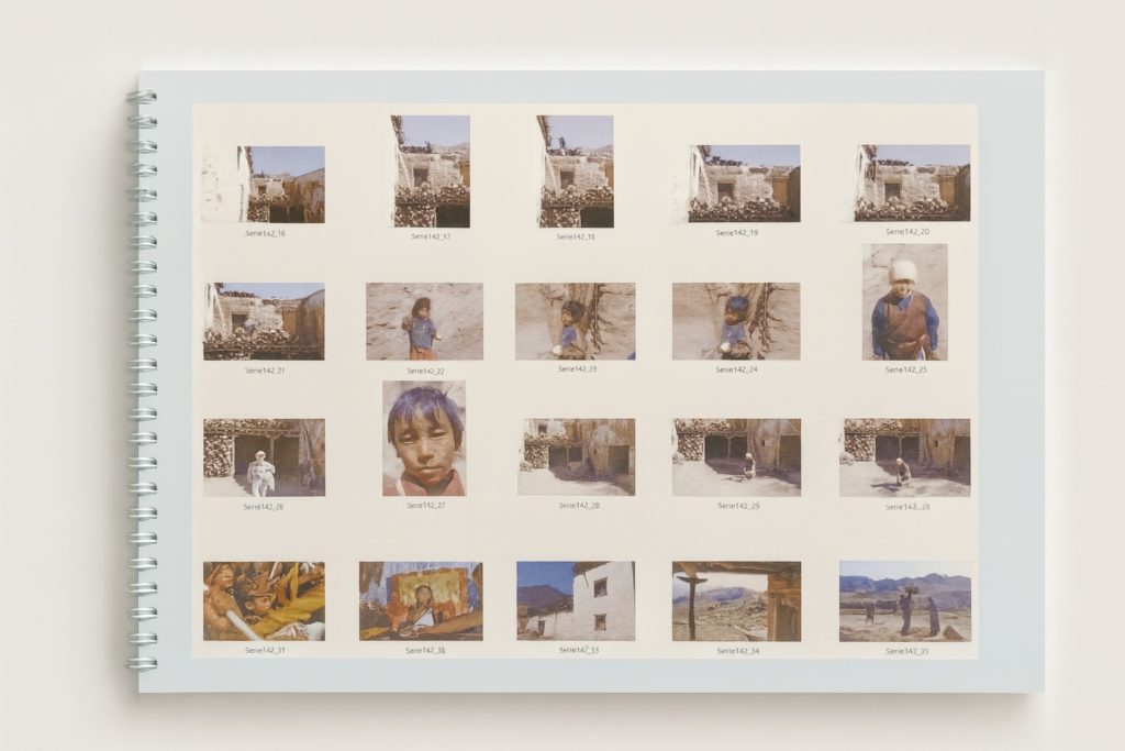 Inventario digitalizzazione diapositive con miniature e identificazione delle immagini